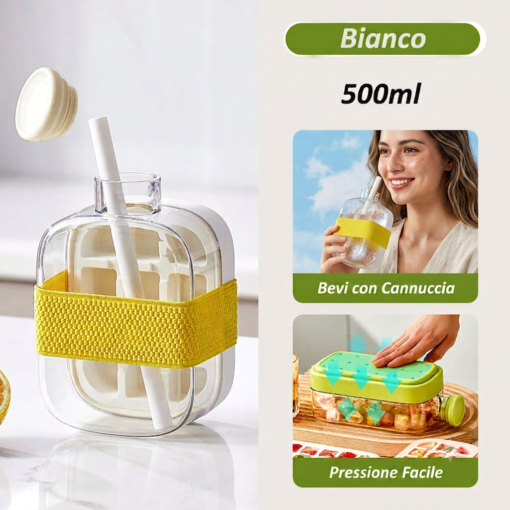 GLACIO - Bottiglia in silicone con ghiaccio