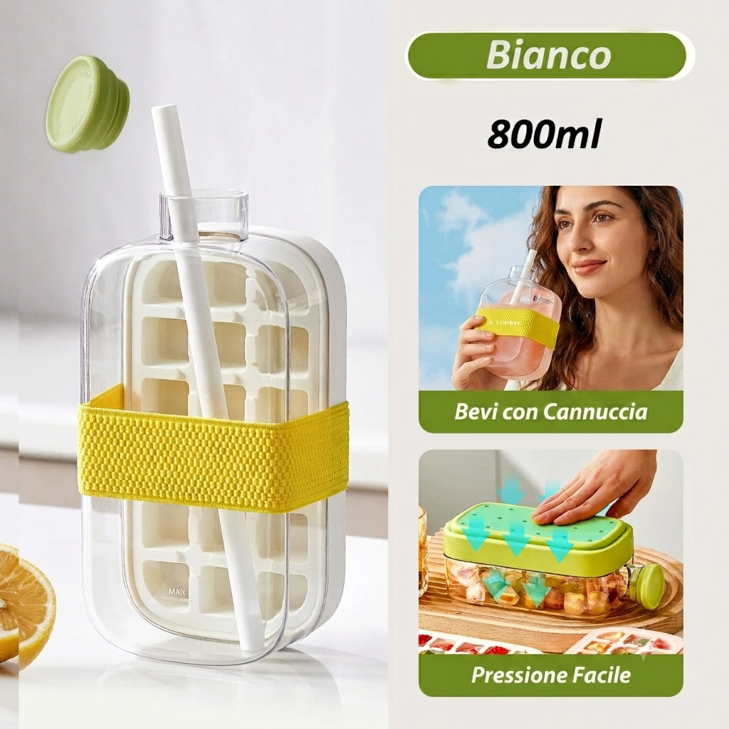 GLACIO - Bottiglia in silicone con ghiaccio